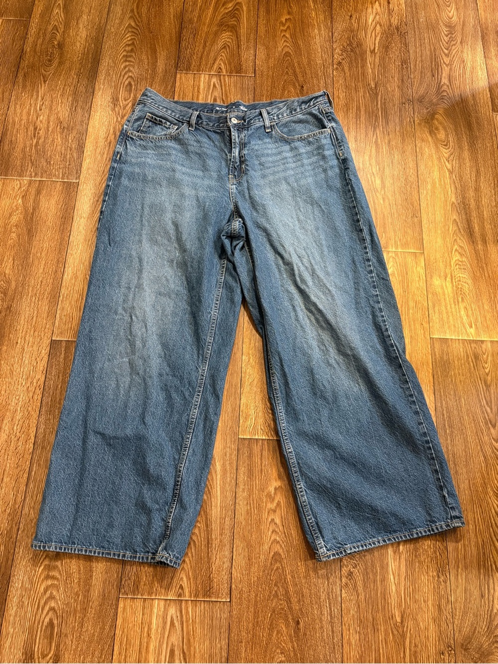 Old Navy WOW Baggy Wide Leg Jeans 16 Y2K 90s Streetwear Retro Denim